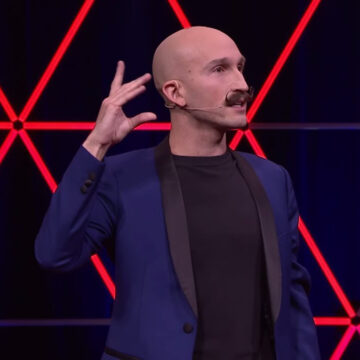 Former MCD student Andrew Koblar at Sydney TED Talk