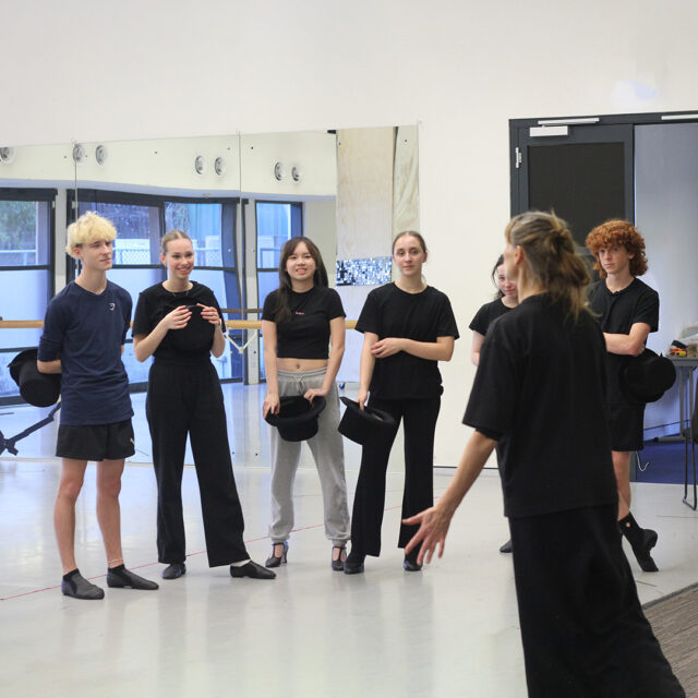 Musical Theatre students in class at our Performing arts School in Sydney, North Strathfield