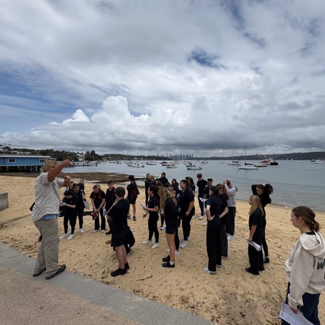 Year 10 students take a school trip to sydney harbour